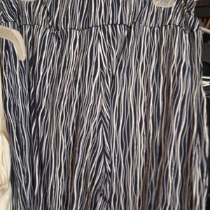 Robert Louis Blue and White Striped Pants Chevron Pattern Pants